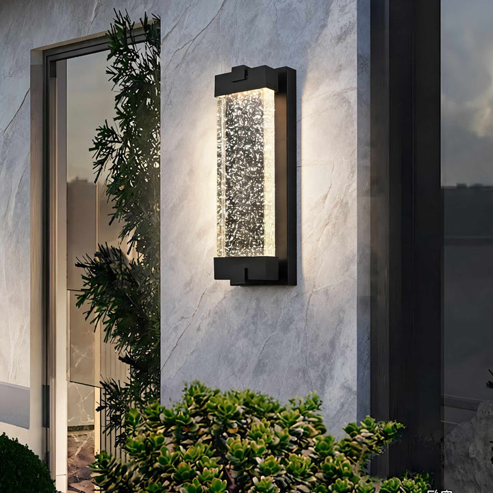 Modern Minimalist Wall Lantern Outdoor Light Aluminum Waterproof LED 3000K Warm Glow