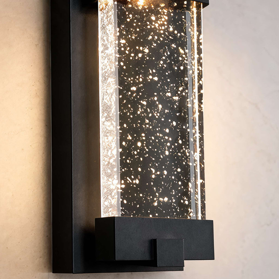 Modern Outdoor Wall Light Wall Mounted Aluminum Dusk to Dawn Sensor Bubble Glass 11W IP65