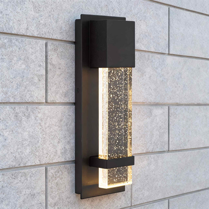 Modern Outdoor Wall Light Wall Mounted Aluminum Dusk to Dawn Sensor Bubble Glass 11W IP65