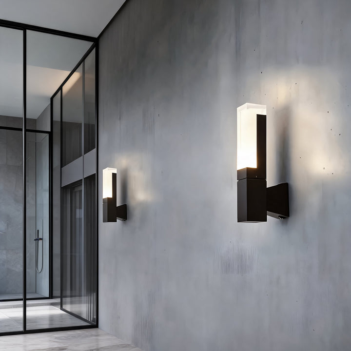 Modern Wall Light LED Aluminum Outdoor Fixture Waterproof Dimmable Soft Glow 3000K