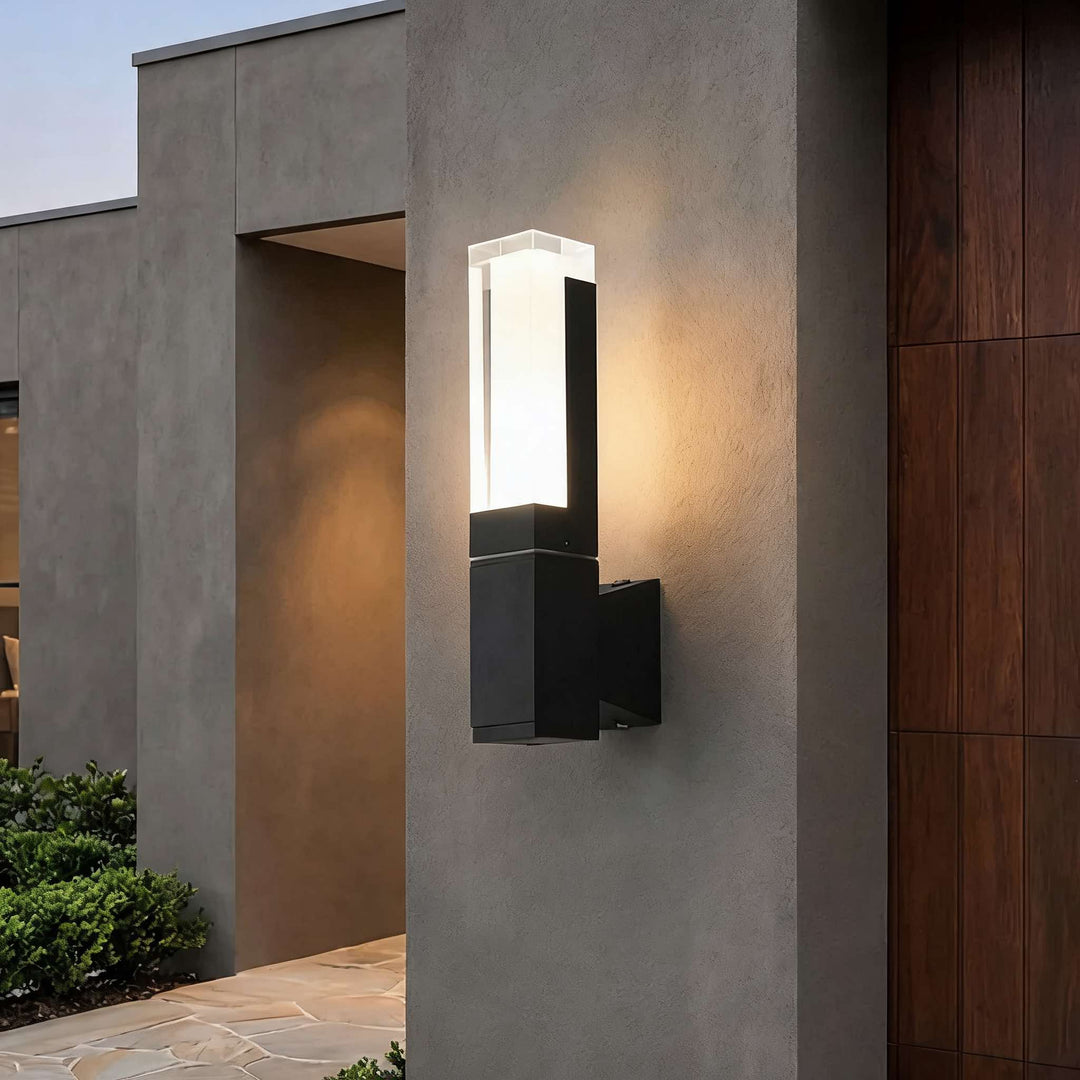 Modern Wall Light LED Aluminum Outdoor Fixture Waterproof Dimmable Soft Glow 3000K