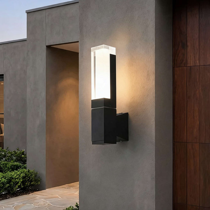 Modern Wall Light LED Aluminum Outdoor Fixture Waterproof Dimmable Soft Glow 3000K