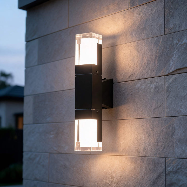 Modern Wall Light LED Aluminum Outdoor Fixture Waterproof Dimmable Soft Glow 3000K