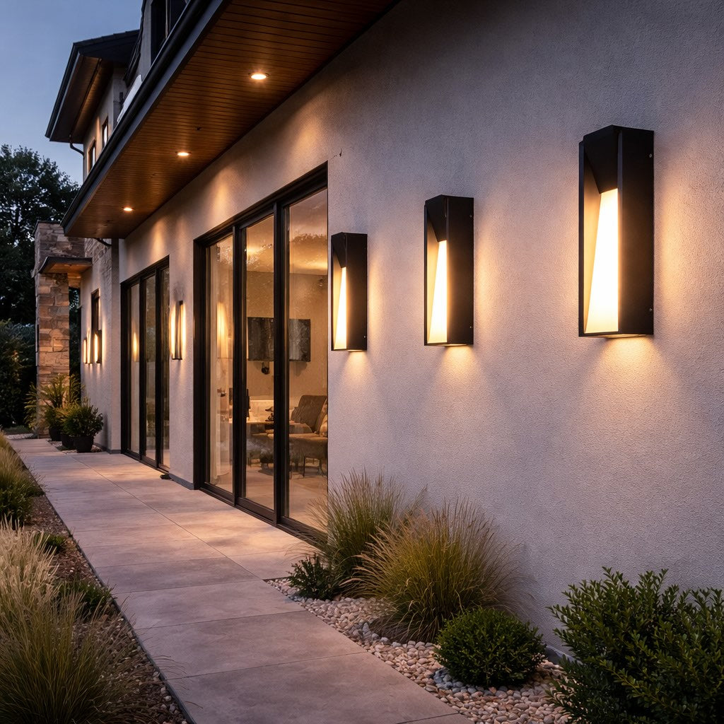 Modern LED Wall Lamp Waterproof Outdoor Adjustable Iron Brushed Nickel Soft Light
