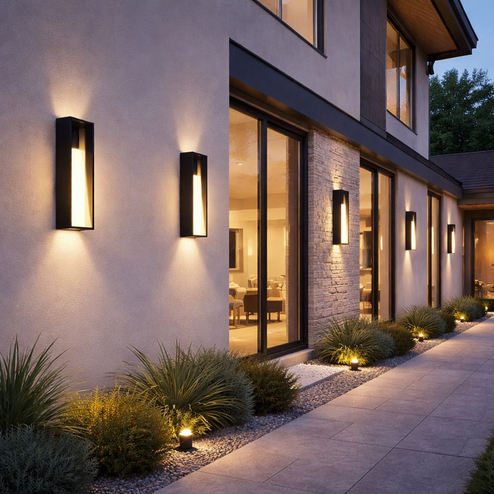 Modern LED Wall Lamp Waterproof Outdoor Adjustable Iron Brushed Nickel Soft Light
