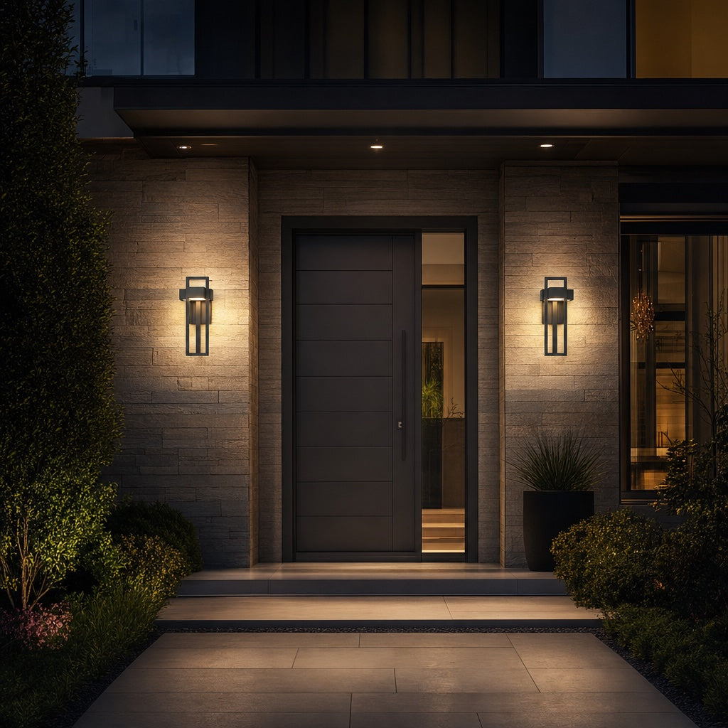 Modern Wall Light Waterproof Stainless Steel Outdoor Fixture with Acrylic Shade IP65 Rated
