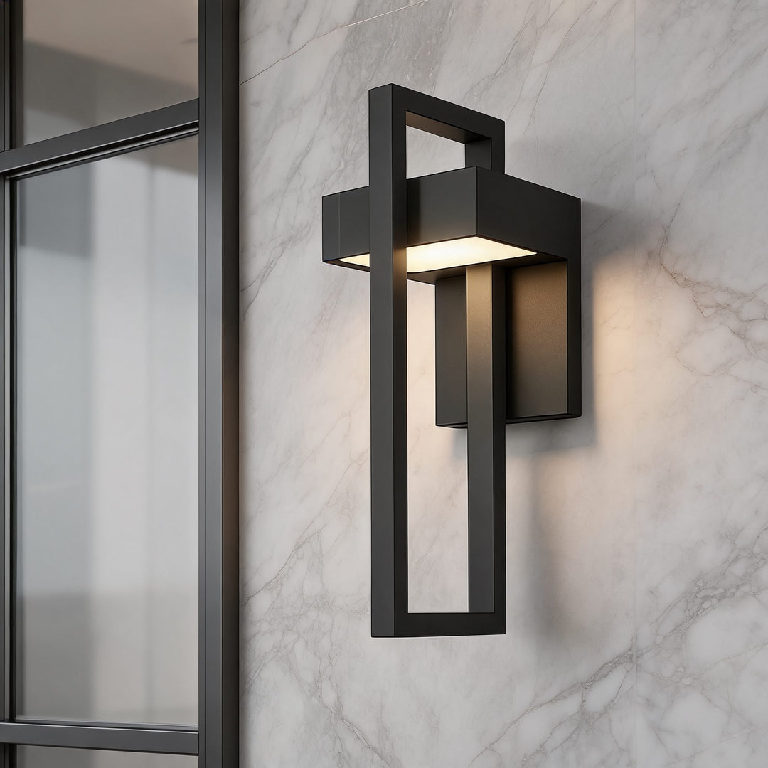 Modern Wall Light Waterproof Stainless Steel Outdoor Fixture with Acrylic Shade IP65 Rated