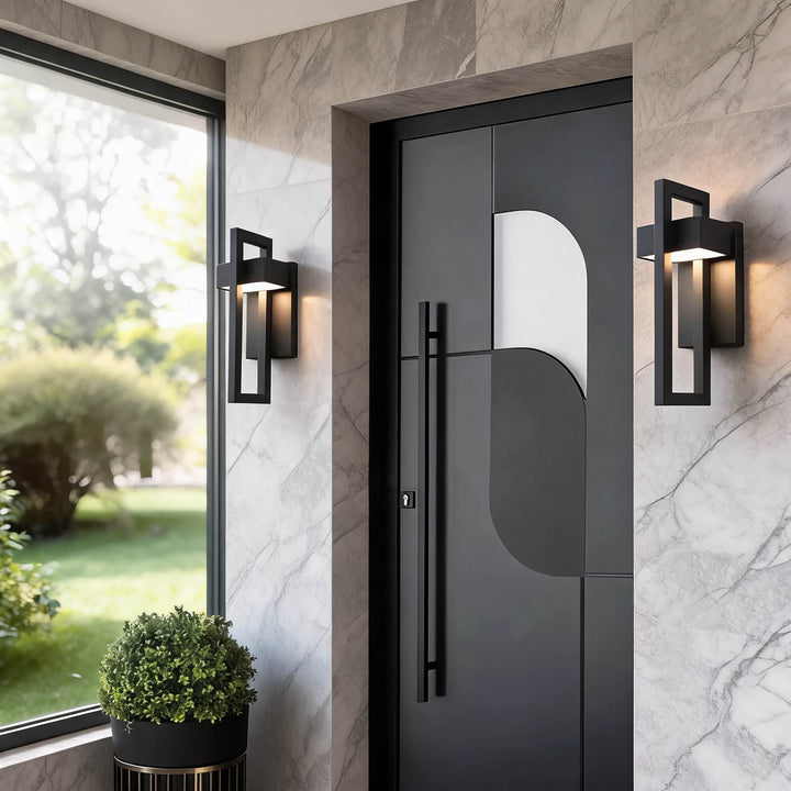 Modern Wall Light Waterproof Stainless Steel Outdoor Fixture with Acrylic Shade IP65 Rated