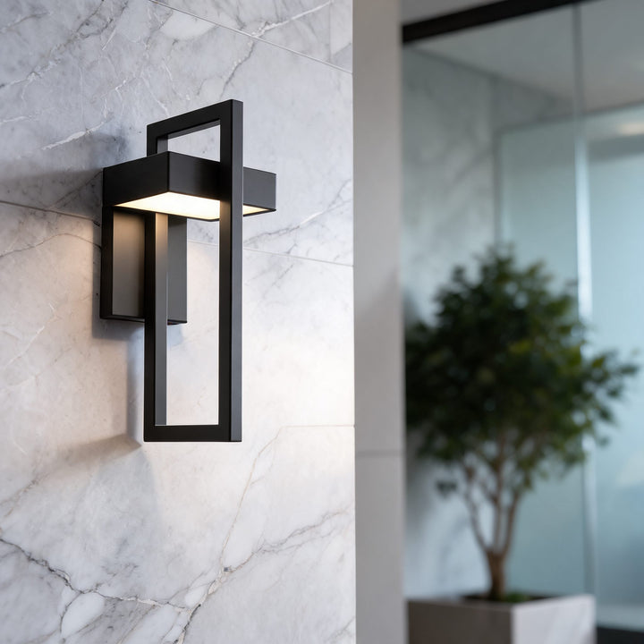 Modern Wall Light Waterproof Stainless Steel Outdoor Fixture with Acrylic Shade IP65 Rated