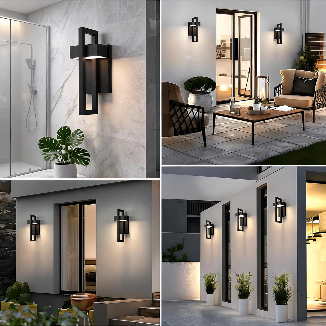 Modern Wall Light Waterproof Stainless Steel Outdoor Fixture with Acrylic Shade IP65 Rated