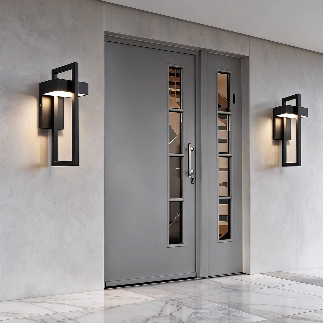 Modern Wall Light Waterproof Stainless Steel Outdoor Fixture with Acrylic Shade IP65 Rated