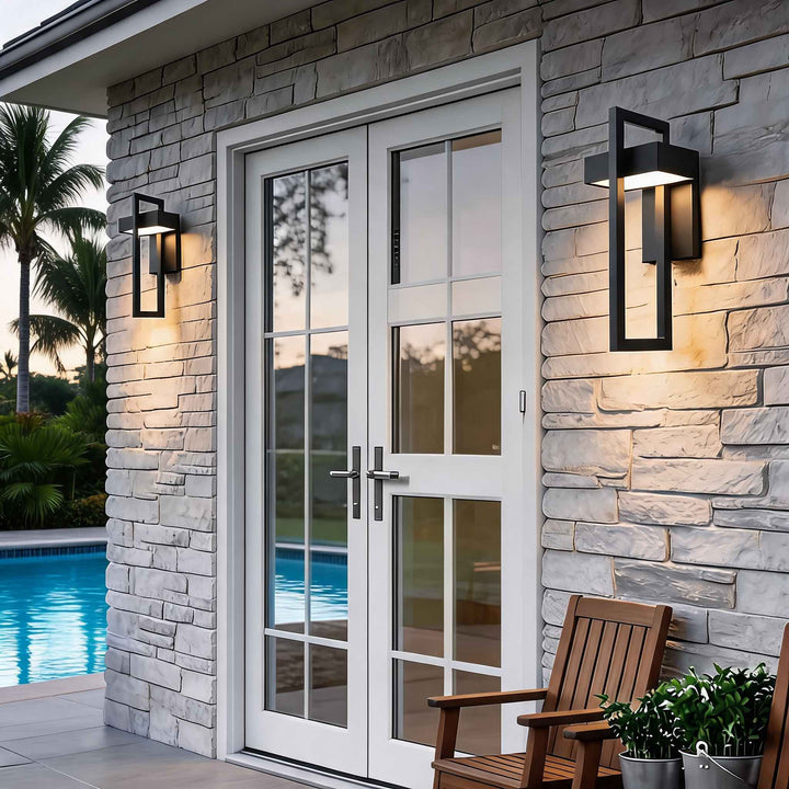 Modern Wall Light Waterproof Stainless Steel Outdoor Fixture with Acrylic Shade IP65 Rated