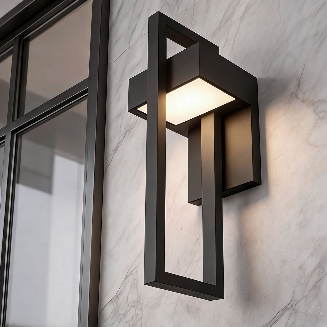 Modern Wall Light Waterproof Stainless Steel Outdoor Fixture with Acrylic Shade IP65 Rated