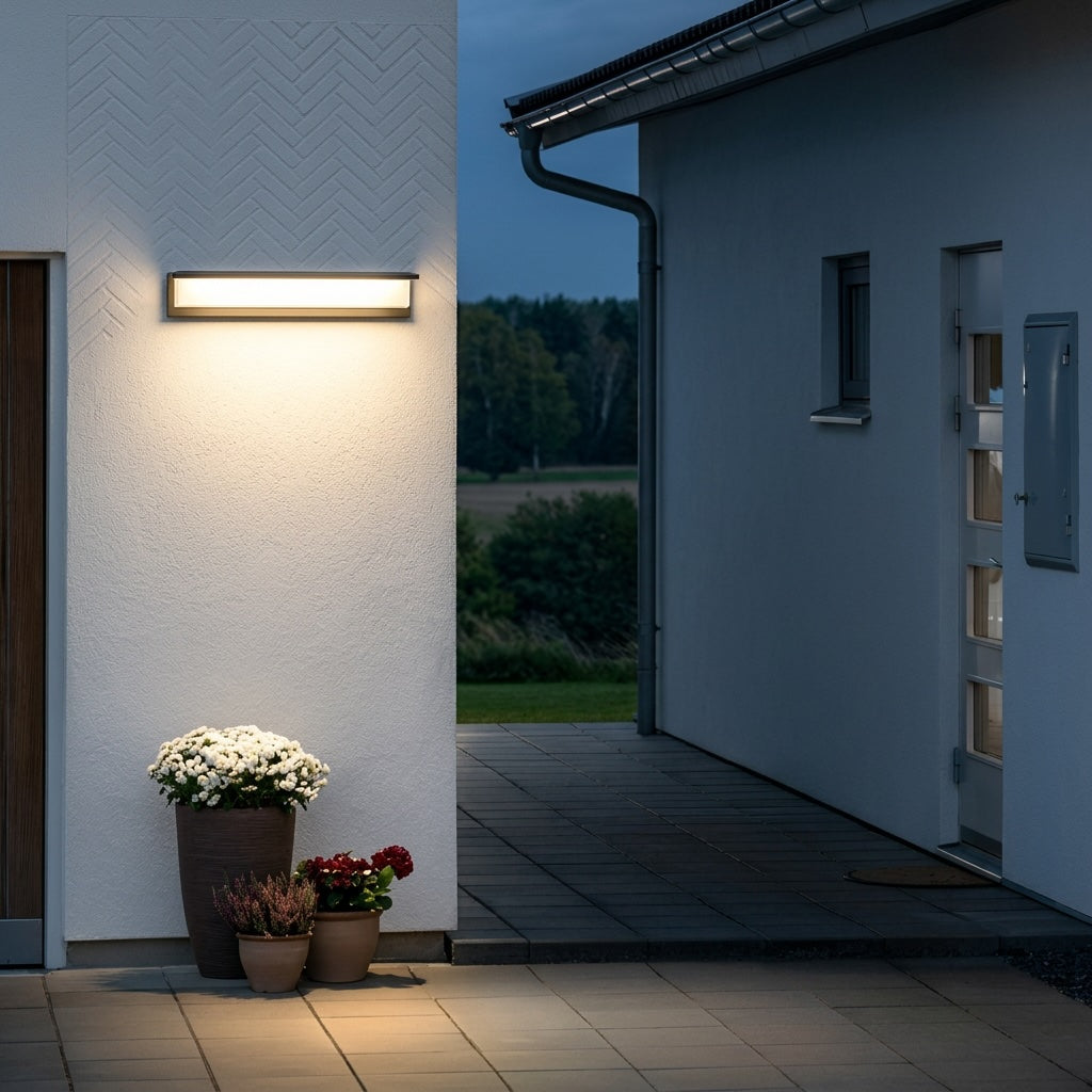 Modern Outdoor Wall Lamp LED Waterproof Stainless Steel Adjustable Bright Illumination