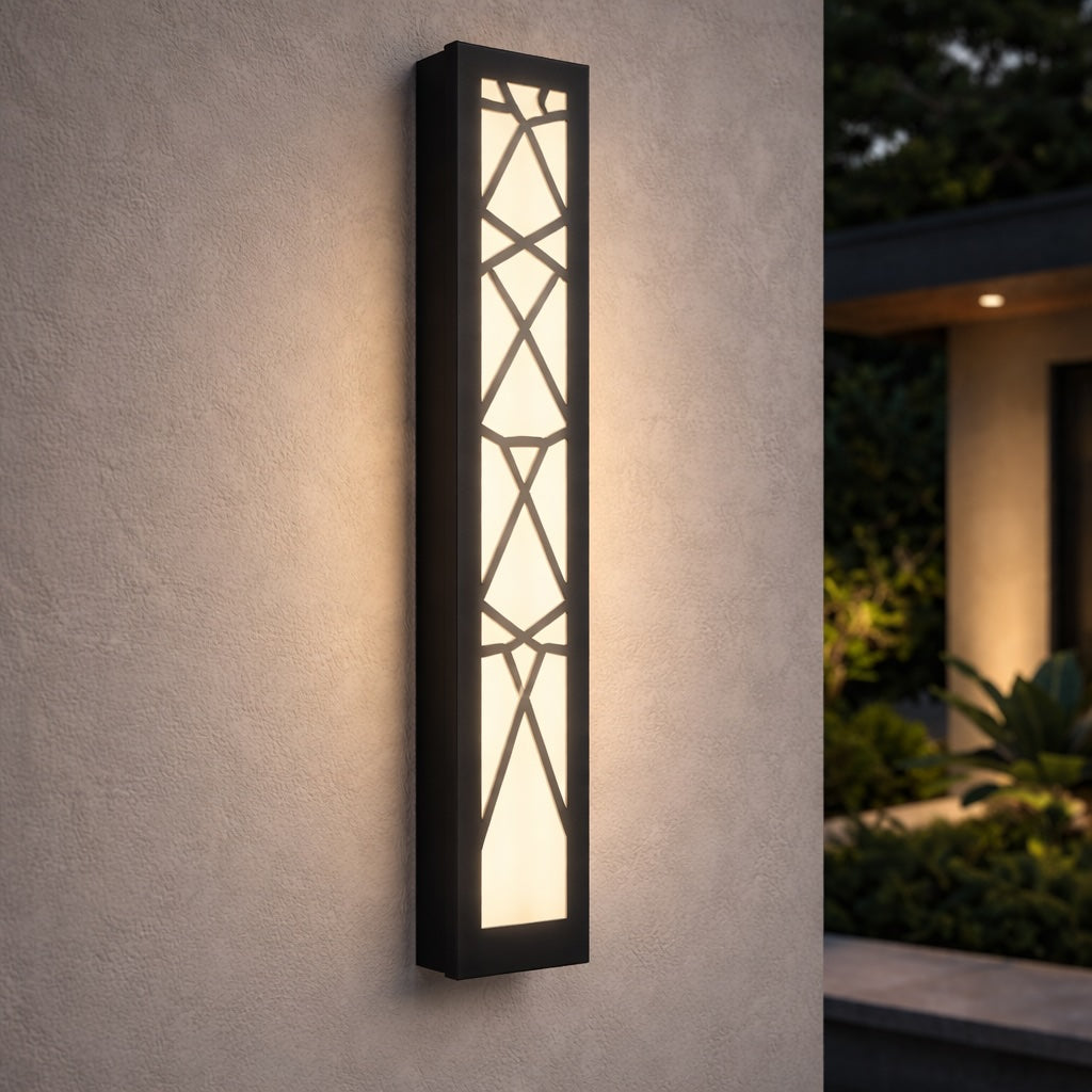 Modern Outdoor LED Wall Light Waterproof Fixture Anti-Rust Metal Design for Gardens Patios Garages