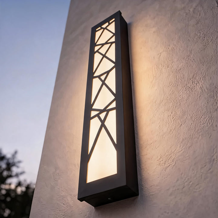 Modern Outdoor LED Wall Light Waterproof Fixture Anti-Rust Metal Design for Gardens Patios Garages