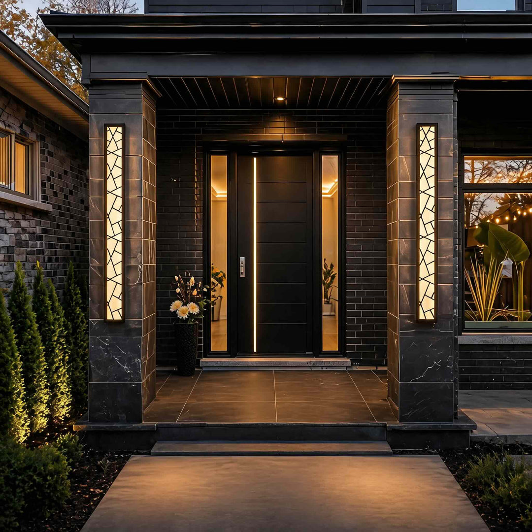 Modern Outdoor LED Wall Light Waterproof Fixture Anti-Rust Metal Design for Gardens Patios Garages