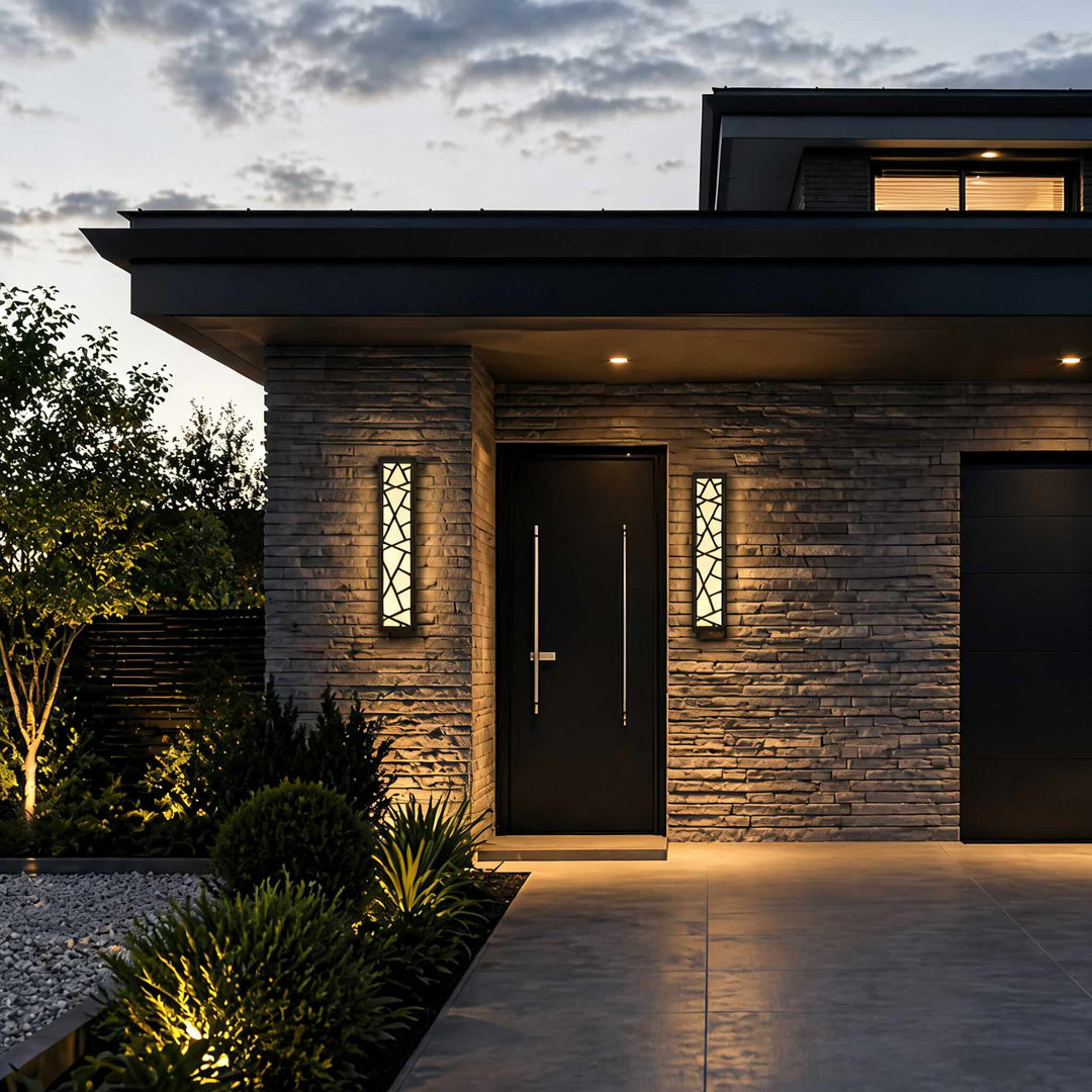 Modern Outdoor LED Wall Light Waterproof Fixture Anti-Rust Metal Design for Gardens Patios Garages
