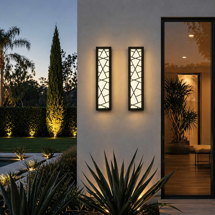 Modern Outdoor LED Wall Light Waterproof Fixture Anti-Rust Metal Design for Gardens Patios Garages