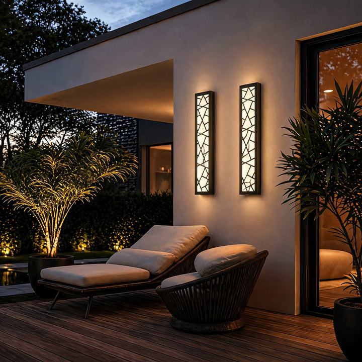 Modern Outdoor LED Wall Light Waterproof Fixture Anti-Rust Metal Design for Gardens Patios Garages
