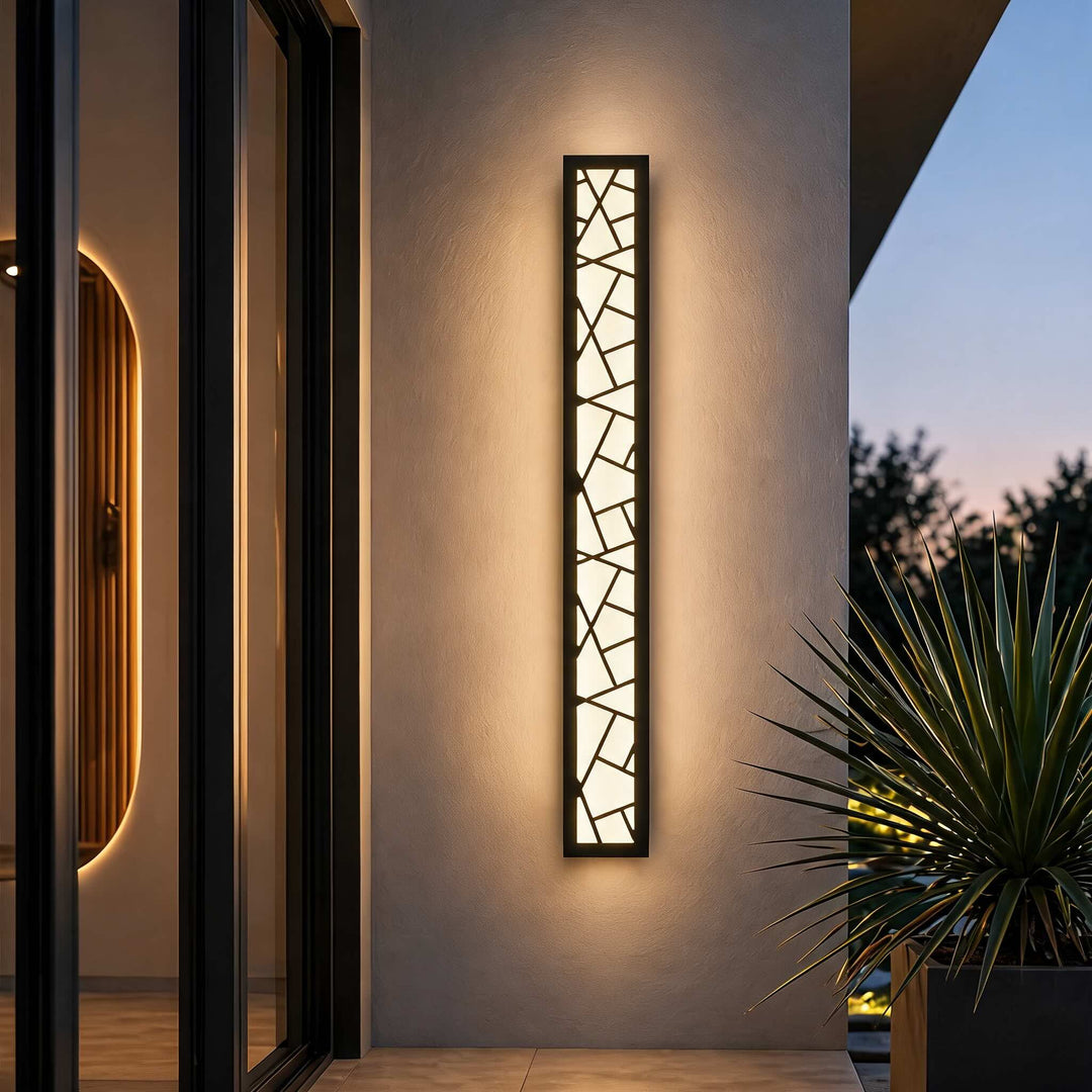 Modern Outdoor LED Wall Light Waterproof Fixture Anti-Rust Metal Design for Gardens Patios Garages