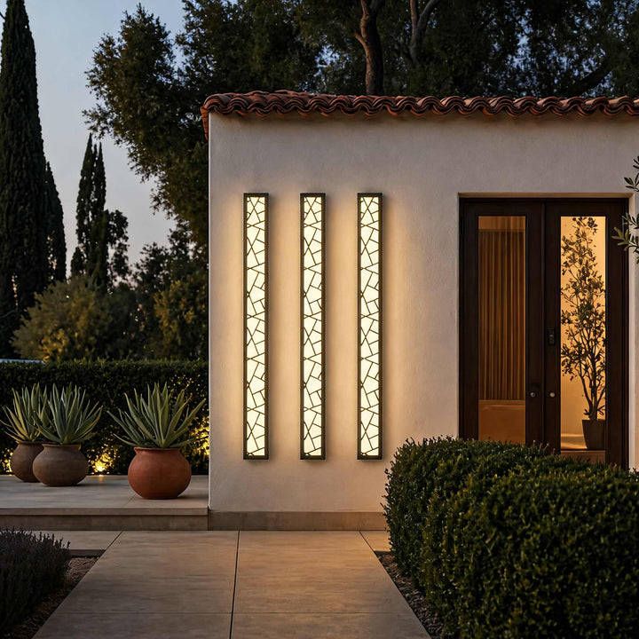 Modern Outdoor LED Wall Light Waterproof Fixture Anti-Rust Metal Design for Gardens Patios Garages
