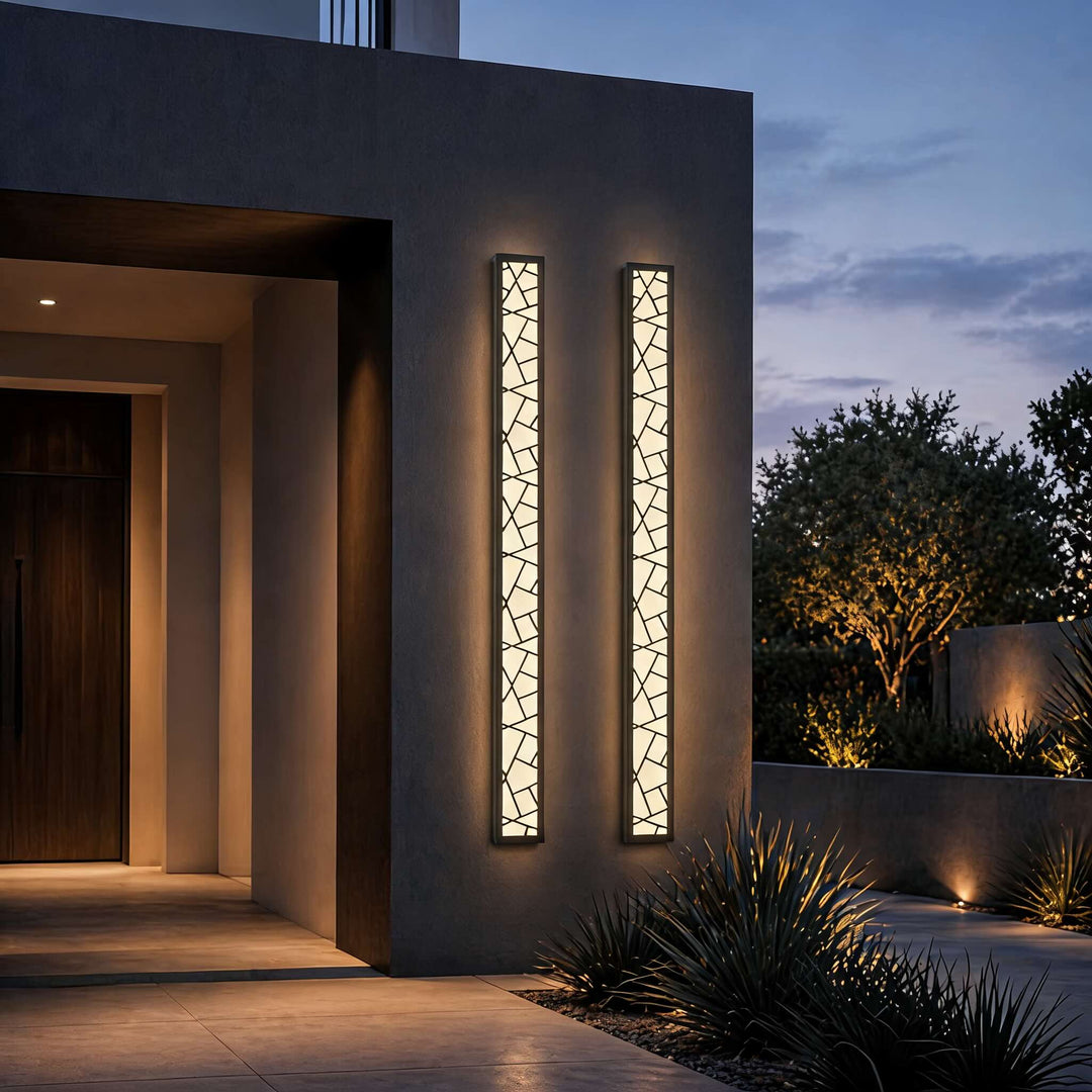 Modern Outdoor LED Wall Light Waterproof Fixture Anti-Rust Metal Design for Gardens Patios Garages