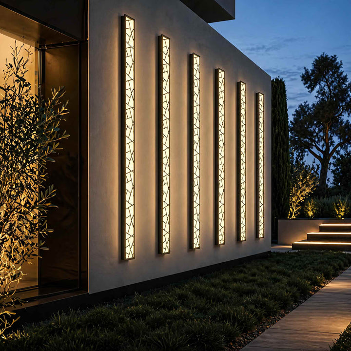 Modern Outdoor LED Wall Light Waterproof Fixture Anti-Rust Metal Design for Gardens Patios Garages