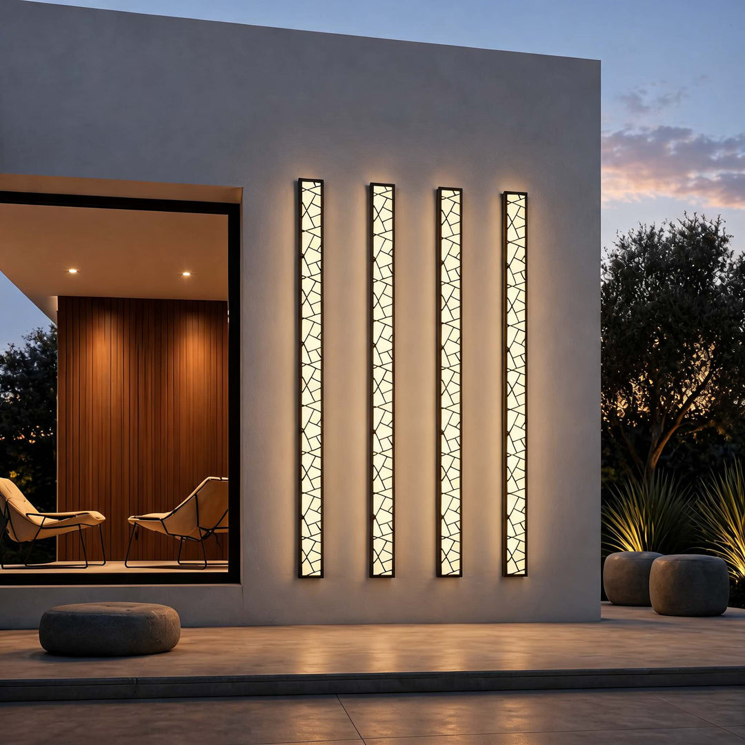 Modern Outdoor LED Wall Light Waterproof Fixture Anti-Rust Metal Design for Gardens Patios Garages