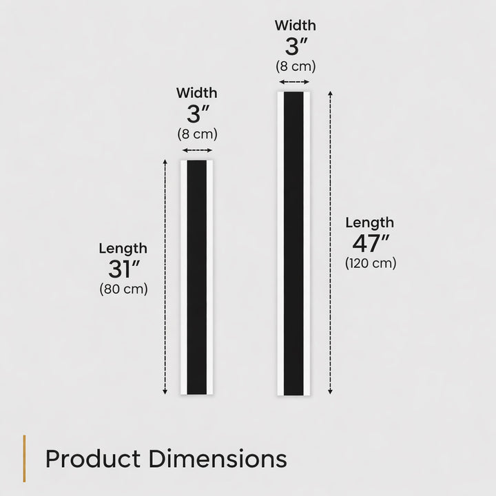 Modern Outdoor LED Wall Light Dimmable Waterproof Aluminum Strip Sconce Adjustable Size