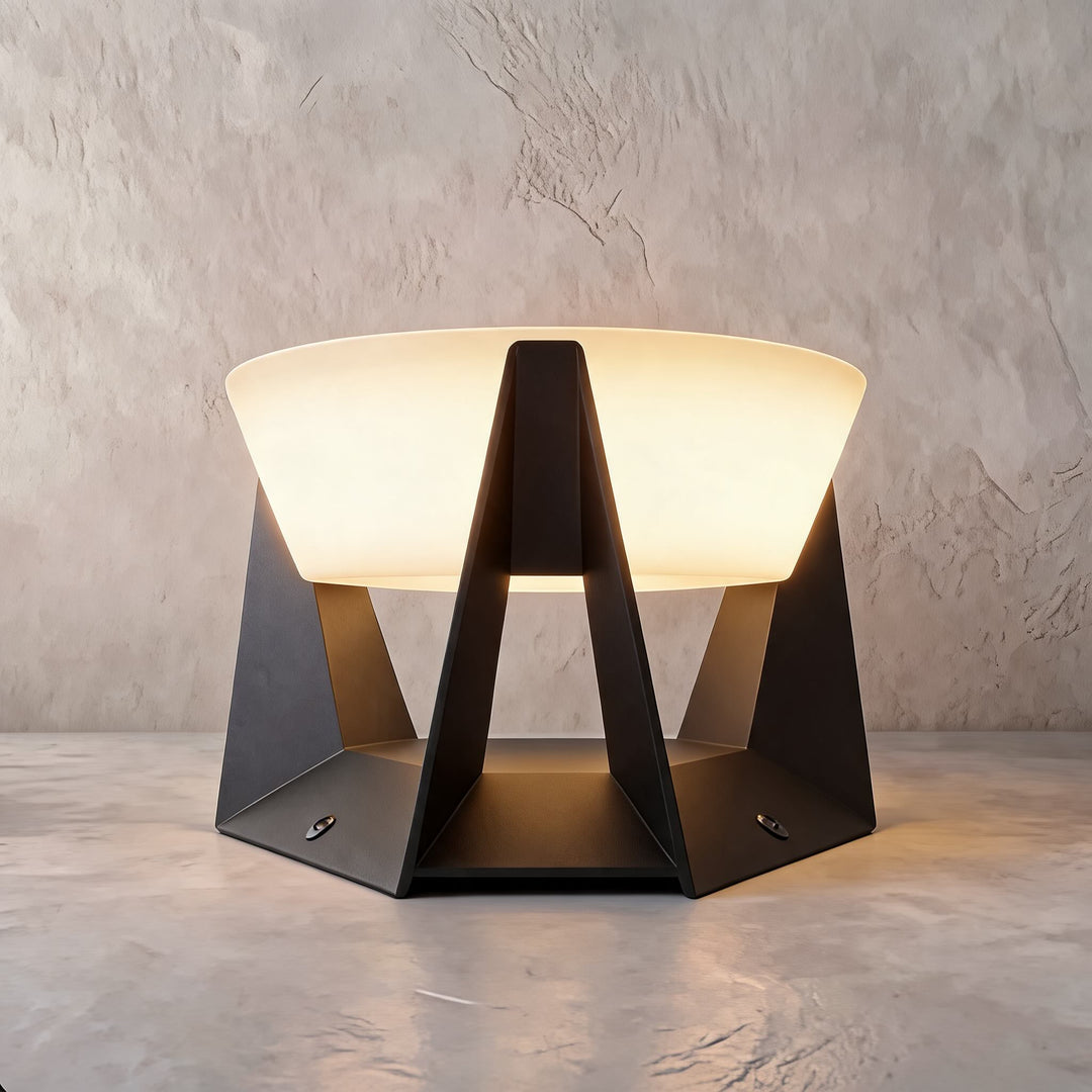 Modern Solar Post Light Outdoor Stainless Steel Acrylic LED Waterproof 3000K Warm White
