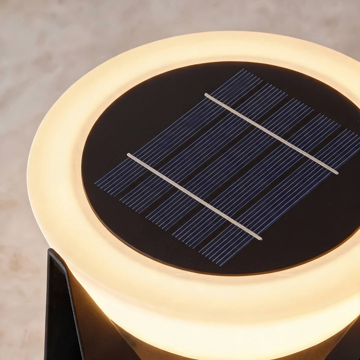 Modern Solar Post Light Outdoor Stainless Steel Acrylic LED Waterproof 3000K Warm White