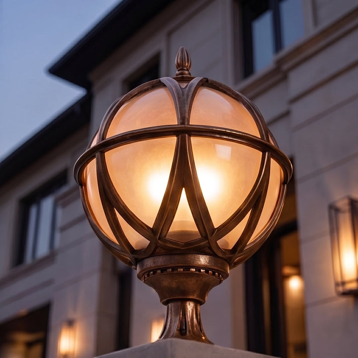 Modern Outdoor Wall Light Adjustable Height Aluminum Glass Waterproof Landscape Lighting