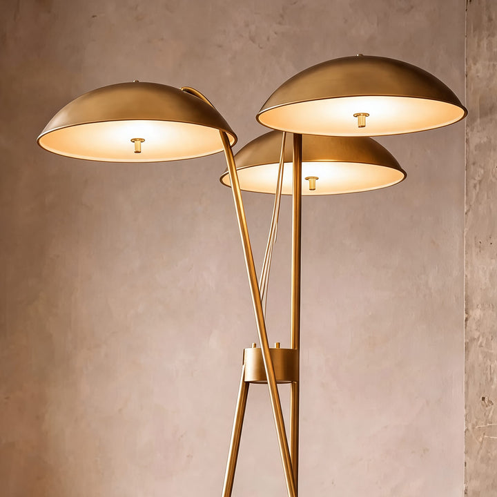 Modern Tripod Floor Lamp with Metal Structure and Integrated LED Warm White Light
