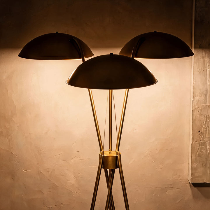 Modern Tripod Floor Lamp with Metal Structure and Integrated LED Warm White Light