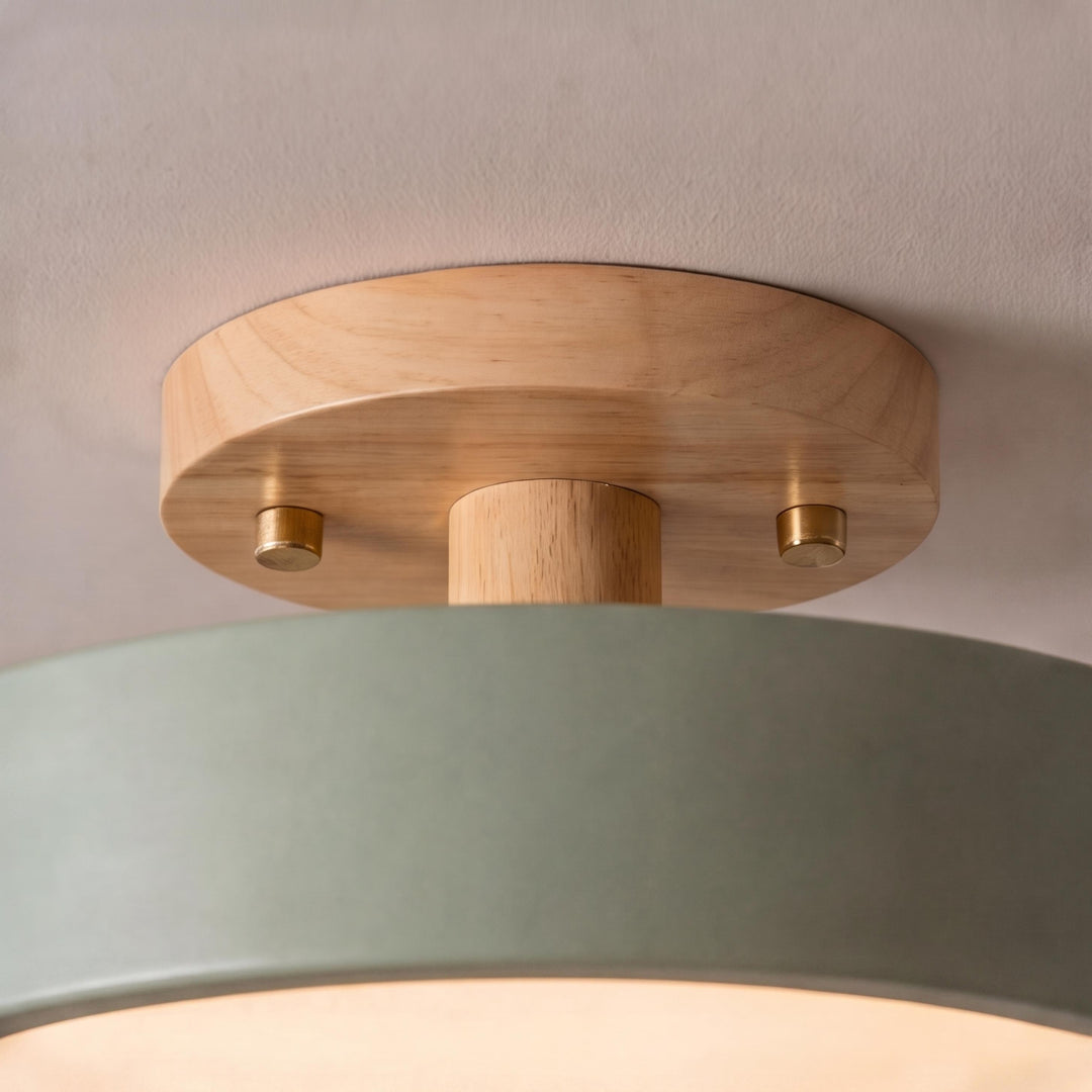 Modern Flush Mount Ceiling Light LED Geometric Metal PVC 3-Step Dimming 9 Inch