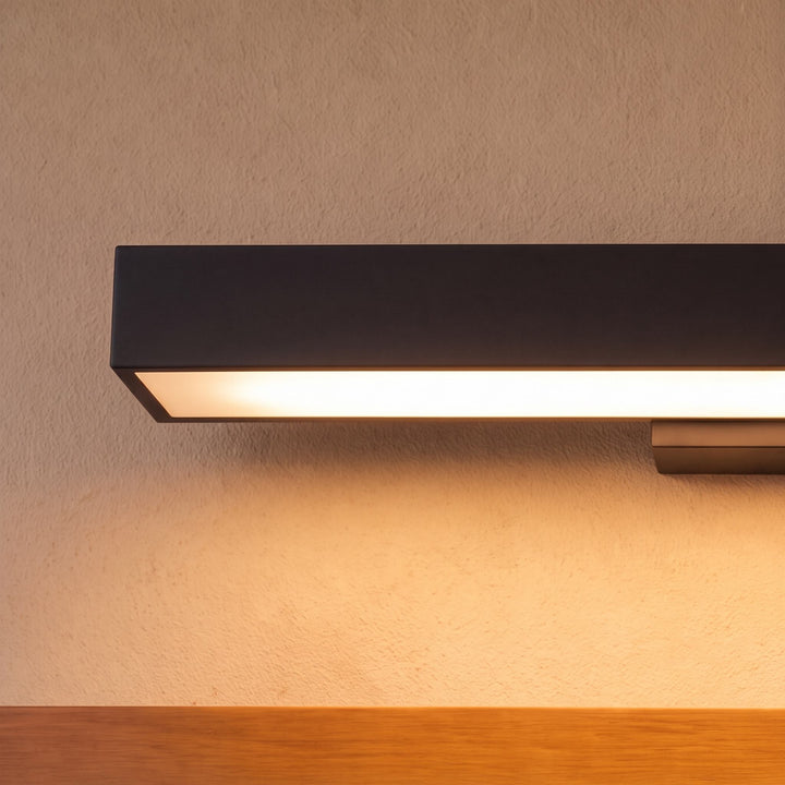 Modern Outdoor Wall Light Motion Sensor Rectangular Stainless Steel Fixture IP65 4000K