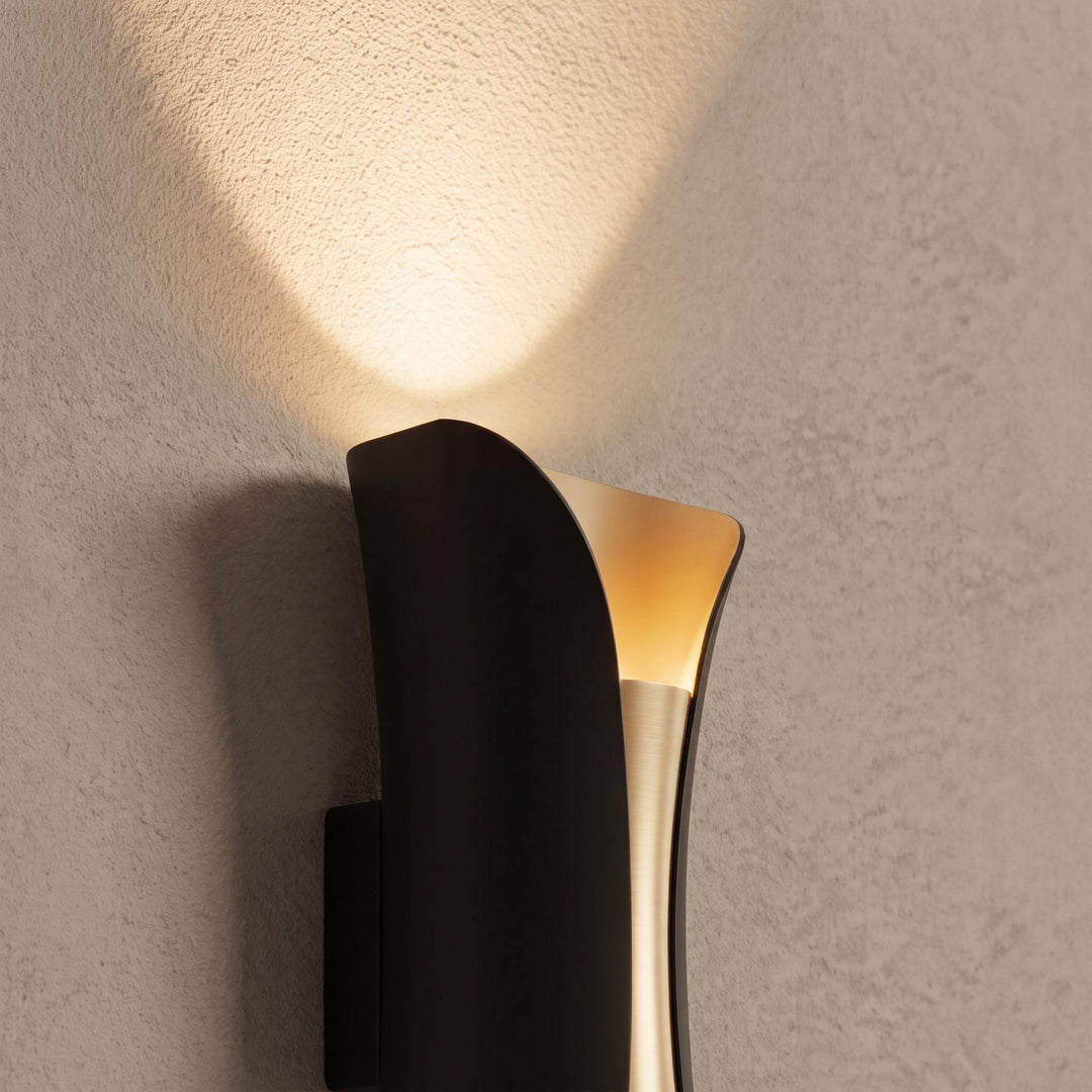 Modern Outdoor Wall Light Aluminum Glass Shade LED Motion Sensor Waterproof Up Down Sconce