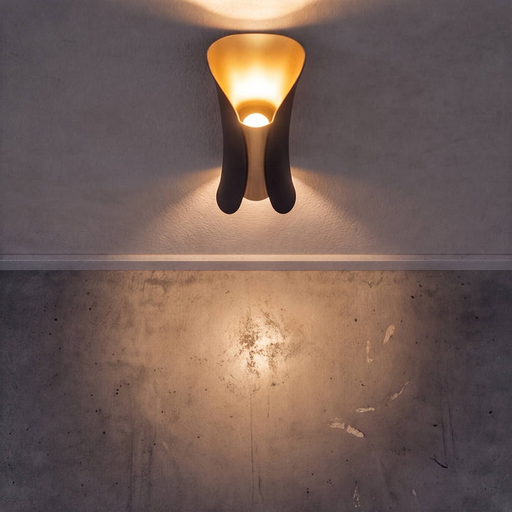Modern Outdoor Wall Light Aluminum Glass Shade LED Motion Sensor Waterproof Up Down Sconce