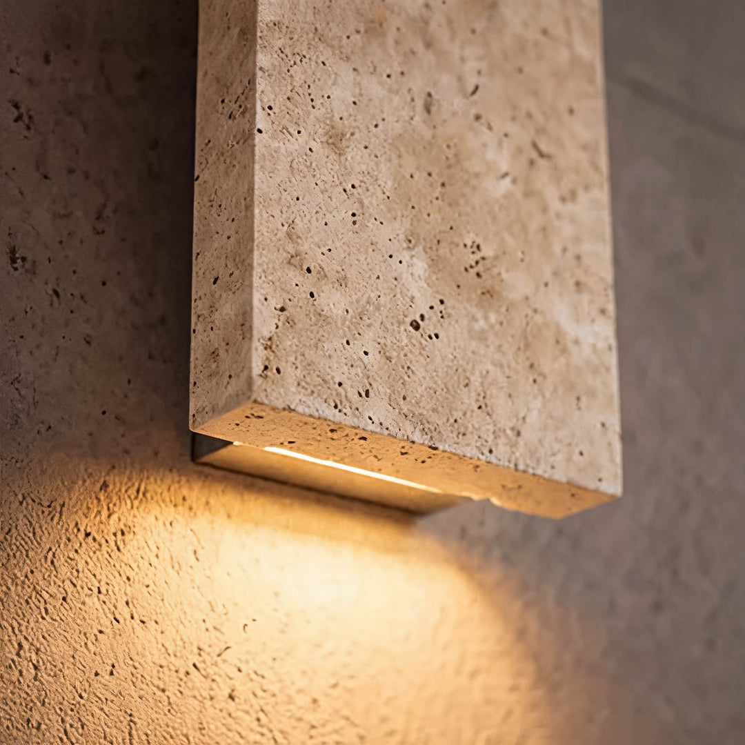 Modern Outdoor Wall Light Dimmable LED Wall Mounted Natural Stone IP65 Rated Exterior Wall Sconce