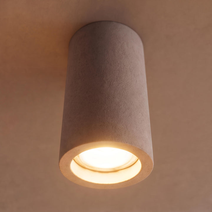 Modern Flush Mount Ceiling Light Concrete LED Fixture Adjustable Ambient Lighting