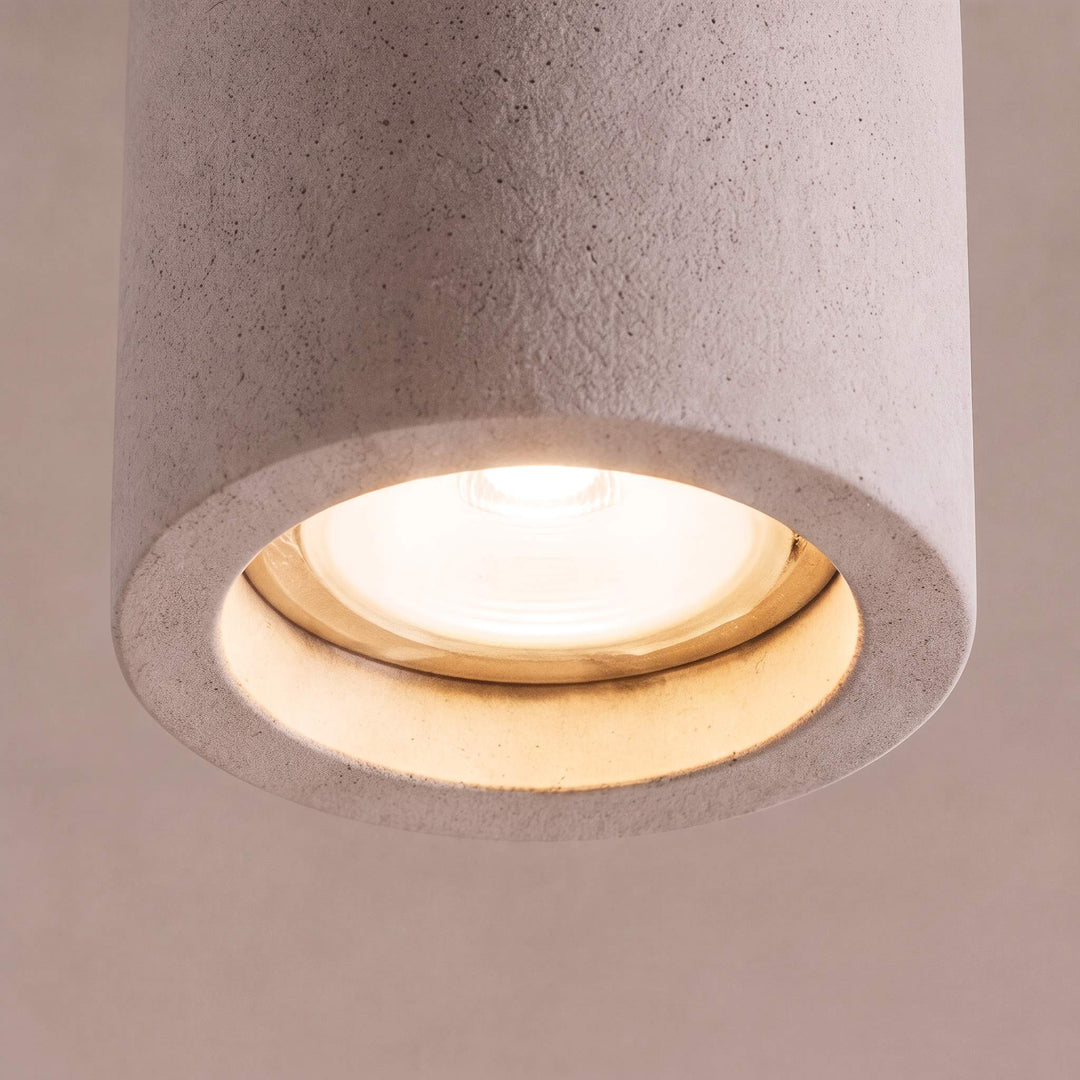 Modern Flush Mount Ceiling Light Concrete LED Fixture Adjustable Ambient Lighting