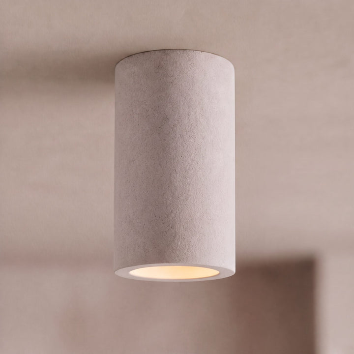 Modern Flush Mount Ceiling Light Concrete LED Fixture Adjustable Ambient Lighting