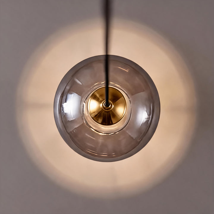 Modern Glass Pendant Light Adjustable Height LED for Kitchen Island Lighting