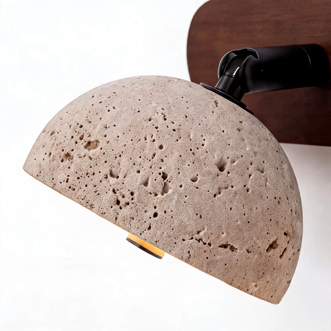 Modern Adjustable Vanity Light Fixture in Travertine with Dimmable LED for Bathroom Lighting