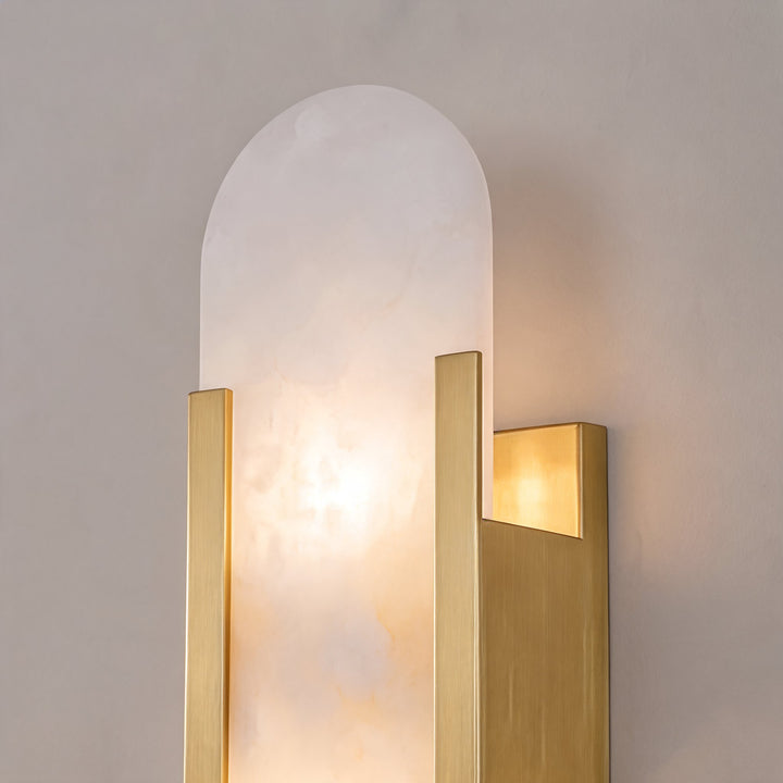 Modern Wall Sconce Alabaster Glass Wall Mounted Adjustable LED Light Fixture 120V