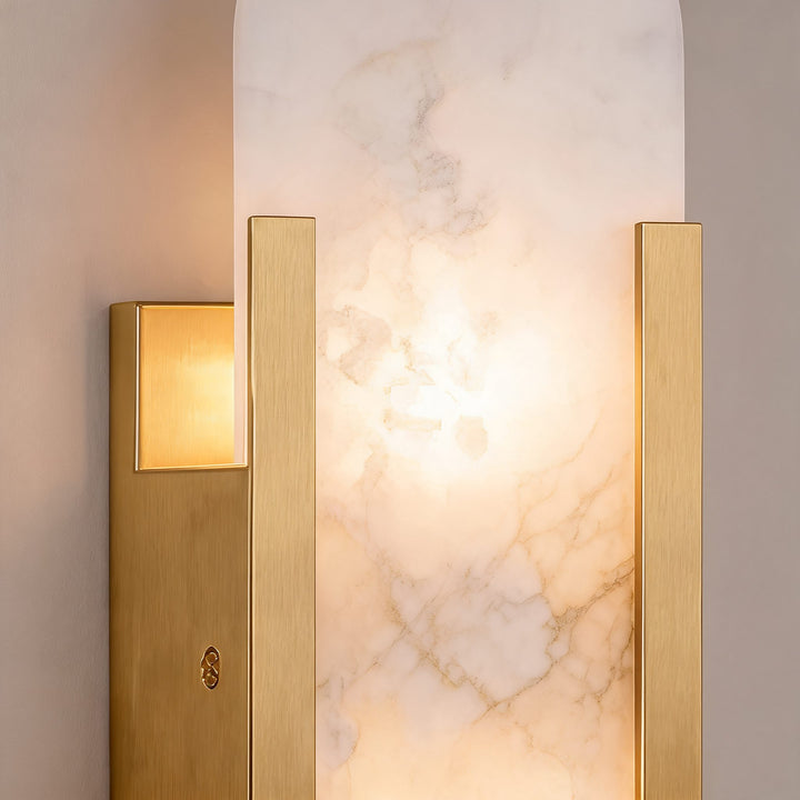 Modern Wall Sconce Alabaster Glass Wall Mounted Adjustable LED Light Fixture 120V