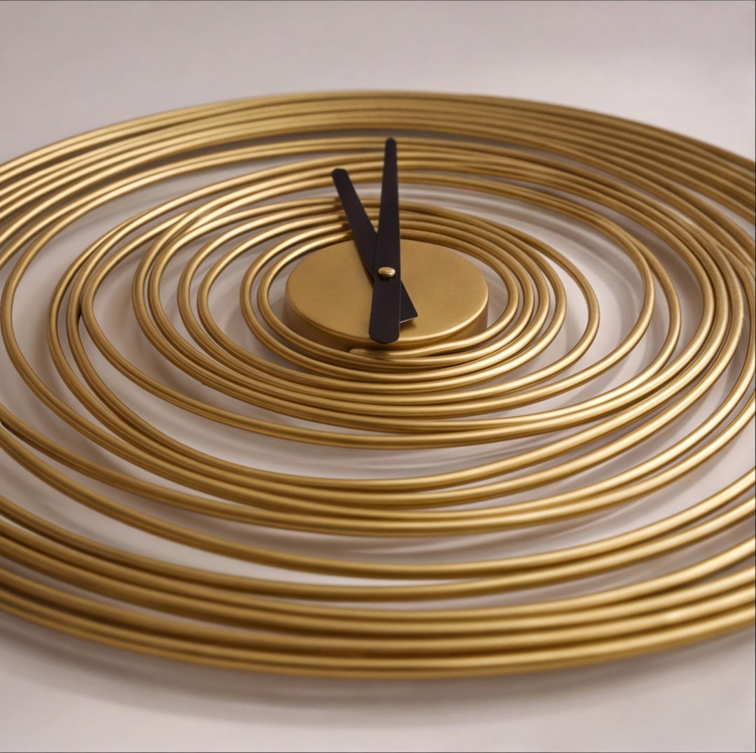 Modern Round Wall Clock Large Metal Quiet Mechanism 49cm Diameter for Kitchen and Home Decor