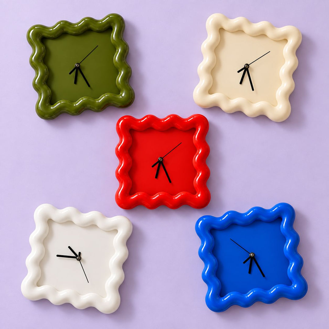 Modern Wall Clock Round Silent Movement Wall Mounted ABS Plastic 30cm for Home Decor