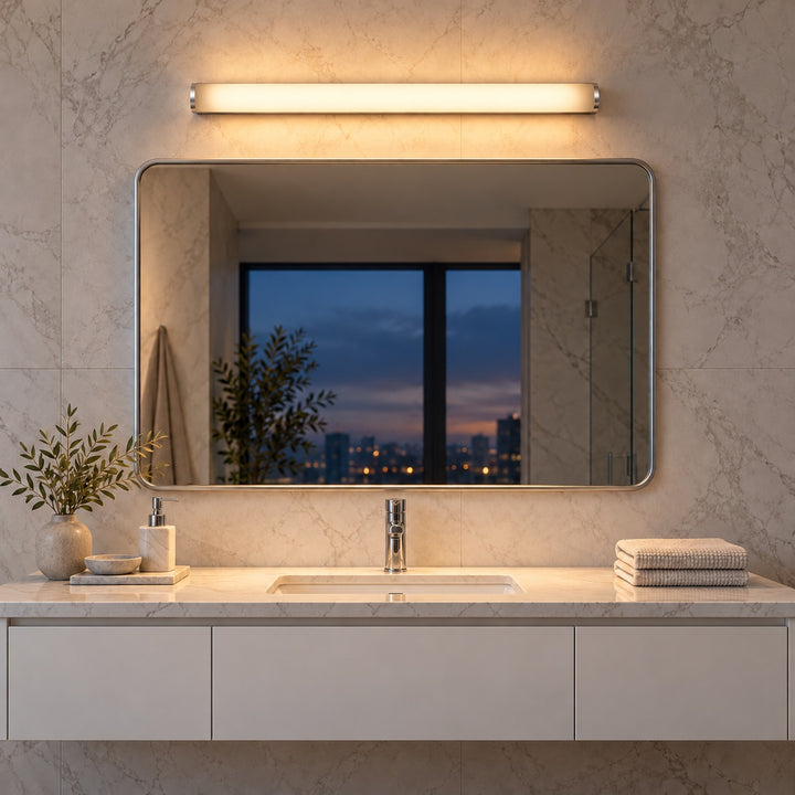 Minimalist Wall Light Wall Mounted Aluminum PC Diffuser LED Bathroom Sconce Lighting